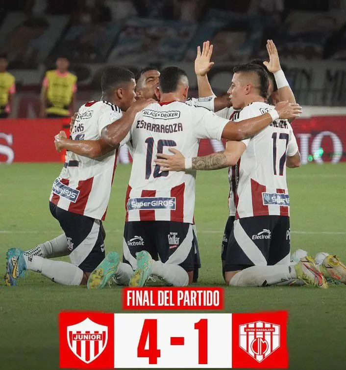 Junior golea 4‑1 a Unión Magdalena y se mantiene invicto