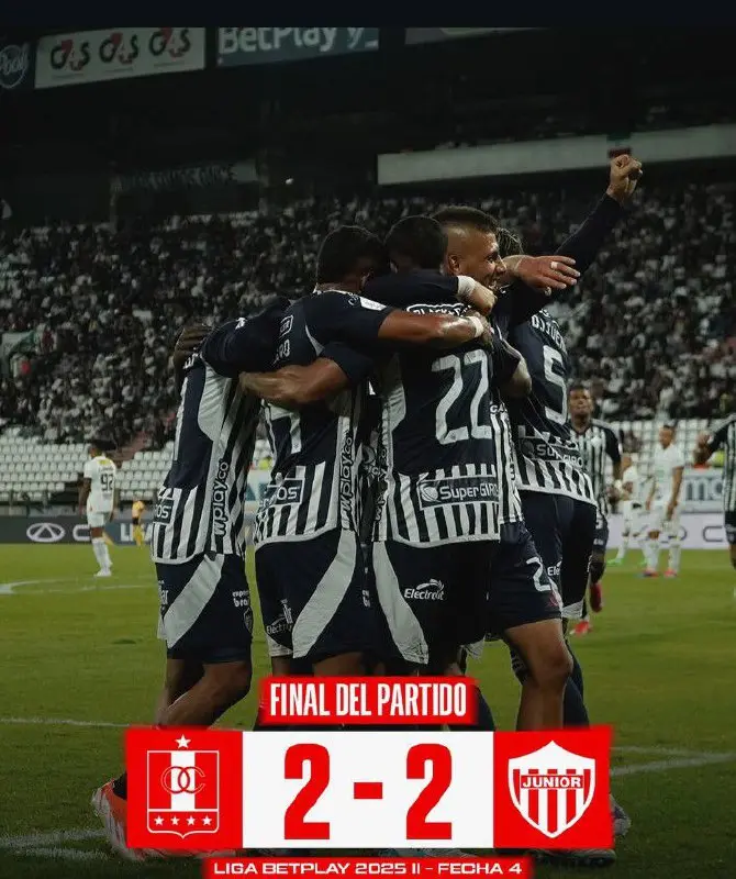 Junior rescata empate 2‑2 ante Once Caldas en Manizales
